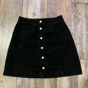 Black button up skirt